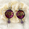 Deco Glass Collection Dragonfly Purple Mist  Earrings