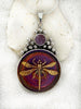 Deco Glass Collection Dragonfly Purple Mist Pendant