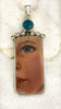 Vintage China Faces The Blue Eyed Babe Pendant