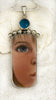 Vintage China Faces The Blue Eyed Girl Pendant