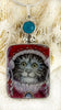 Vintage China Kats Grey Tabby Pendant