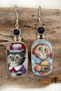 Vintage China Kats Kitty Kids Earrings