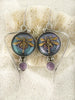 Deco Glass Collection Dragonfly Iridescent Earrings