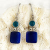 Coastal Glass Collection Blue Sky 2 Tier Earrings