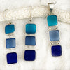 Coastal Glass Collection Blue Ocean 3 Drop Pendant