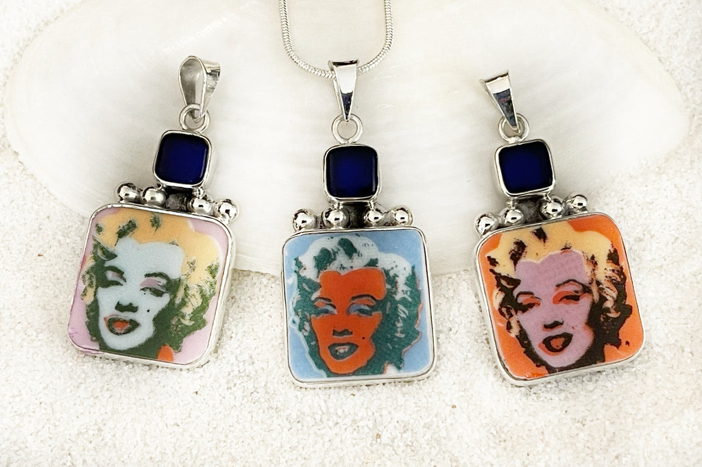 Vintage China Faces of Marilyn Andy Warhol Pendant